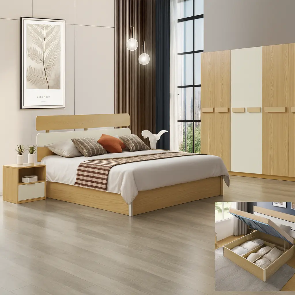 LIT DZ19 160X200 AVEC COFFRE — Ylang