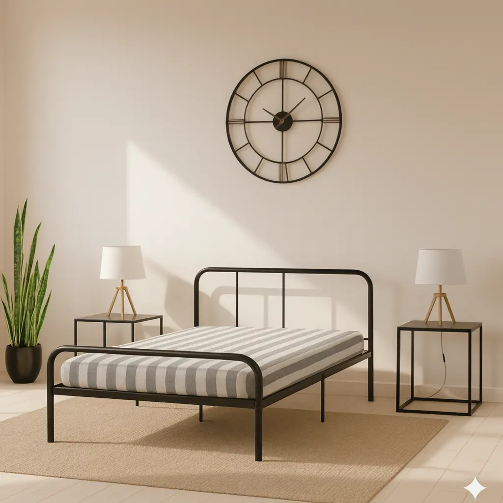 LIT EN FER FORGE 140X190 NOIR — Wema