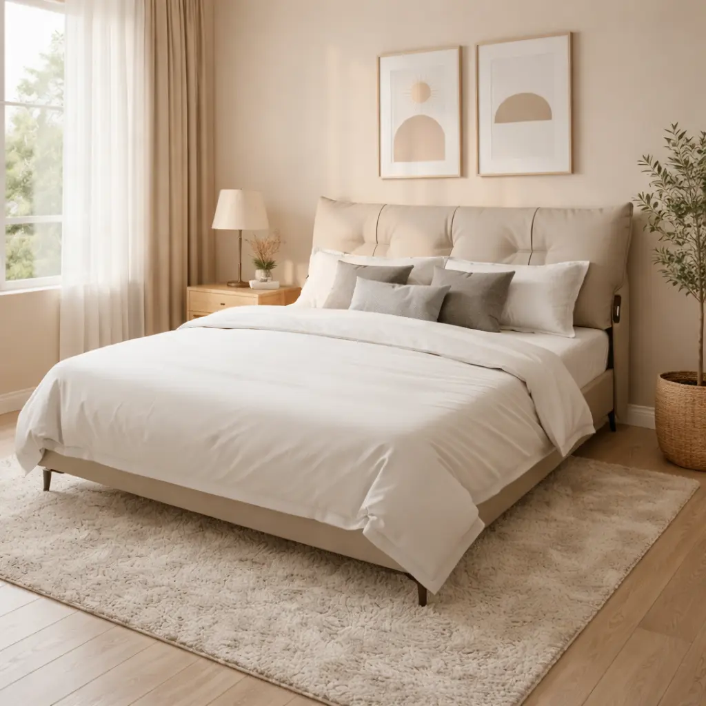 LIT 160X200 DESIGN GRIS CUIR AVEC SOMMIER - MAYA