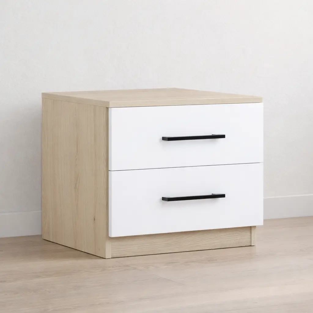 TABLE DE CHEVET LIVIA BLANC CHENE - Serenity White