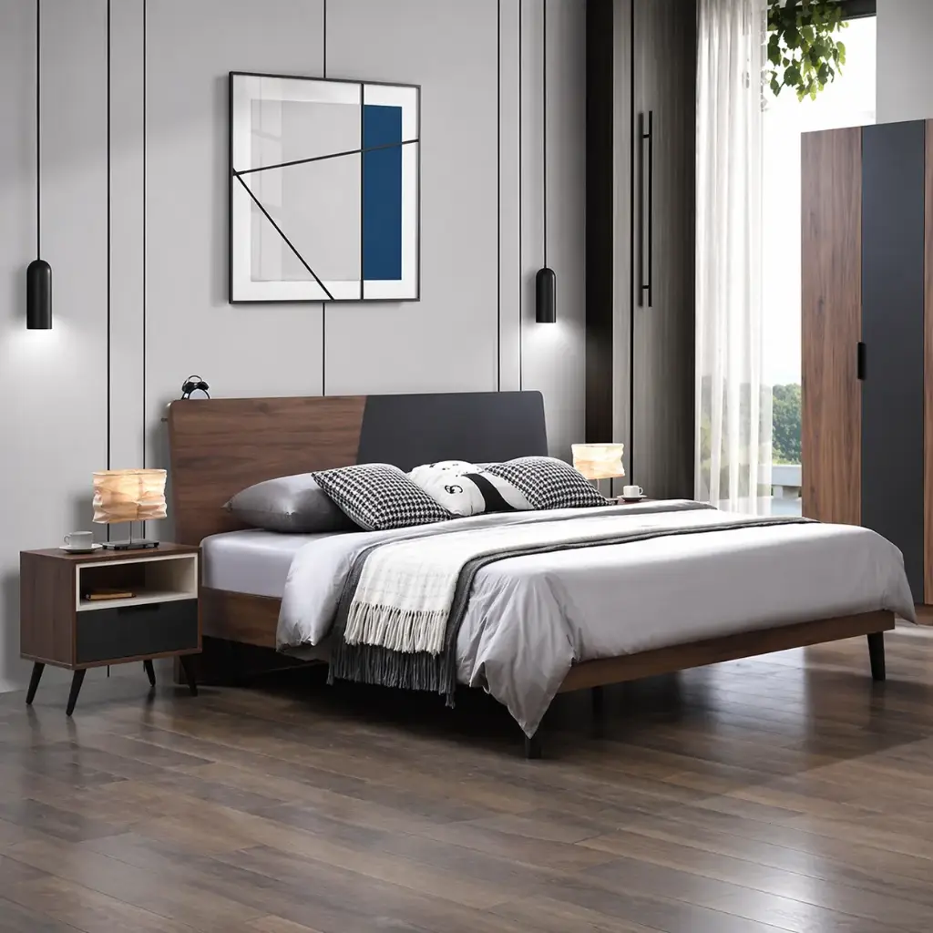 LIT 160X200 MARRON GRIS - Oslo