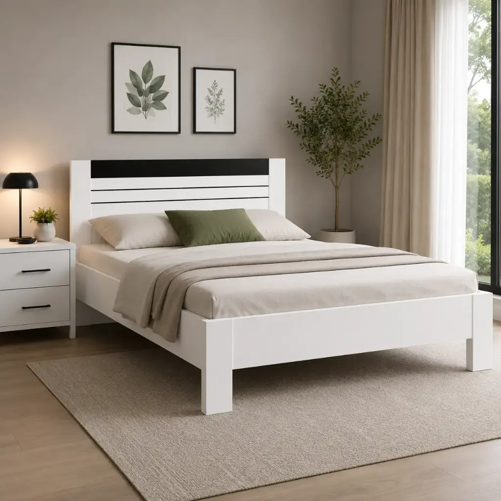 Lit Maelia blanc - 160x200