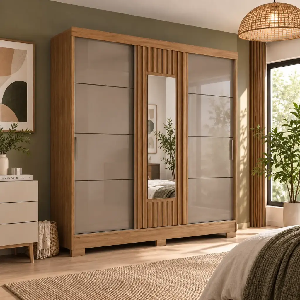 ARMOIRE COULISSANTE KOBRA MARRON