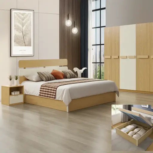 [LIT-DZ19] LIT 160X200 AVEC COFFRE — Ylang