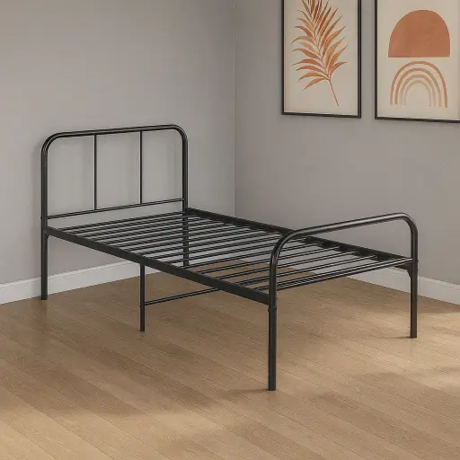 [LITFER-NOIR-90] LIT EN FER FORGE 190X90 NOIR — Wema