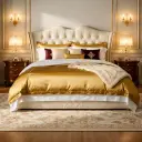 LIT 160X200 DESIGN GRIS BEIGE AVEC SOMMIER - Royal