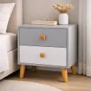 TABLE DE CHEVET GRIS - Orage